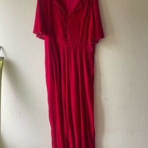 Elegant Red Jumpsuit